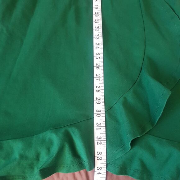 J. Jill Ponte Womens Dress Size Small Green Knit Ruffle Office Work Wear Career - Picture 11 of 12